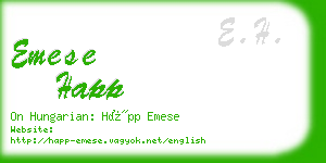 emese happ business card
